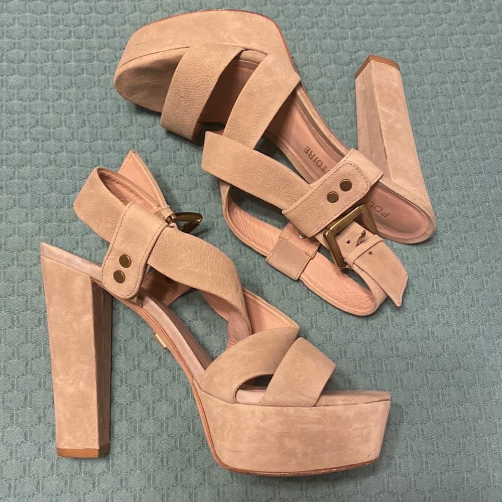 Pour La Victoire Nealla Nubuck Leather Platform Heel - Picture 4 of 12
